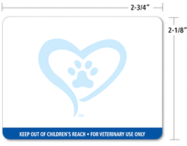 Paw in Heart with warning