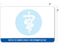 Caduceus with warning